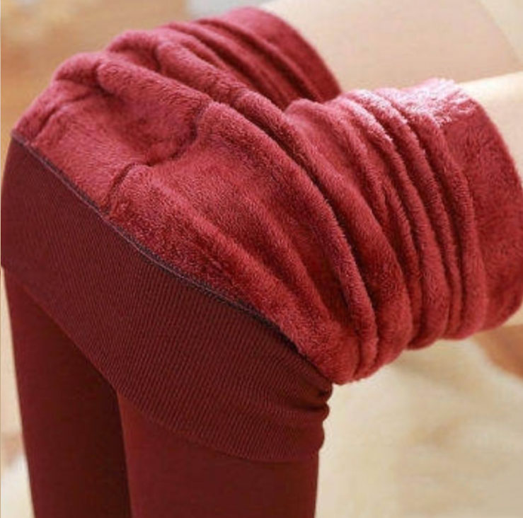 Plus-fløjlsforede tykke leggings