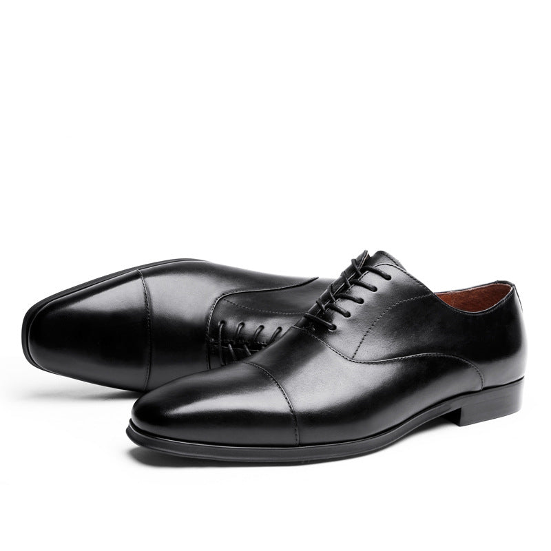 Formelle erhvervslædersko med tre samlinger