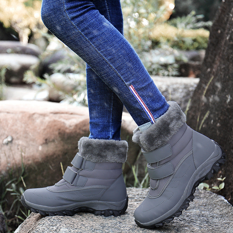 Ladies High-top Plus Velvet Cotton Shoes Padded Snow Boots