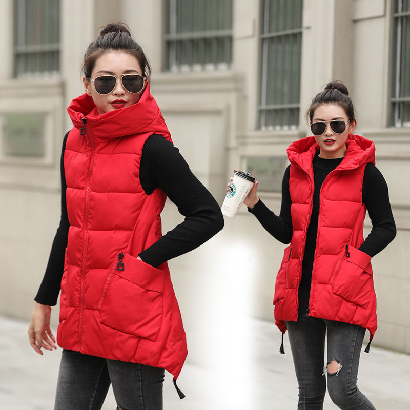 Women's Mid-length Down Cotton Vest