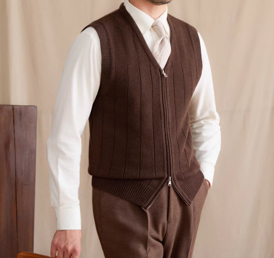 Mens Stylish Casual Slim-fit Knitted Vest