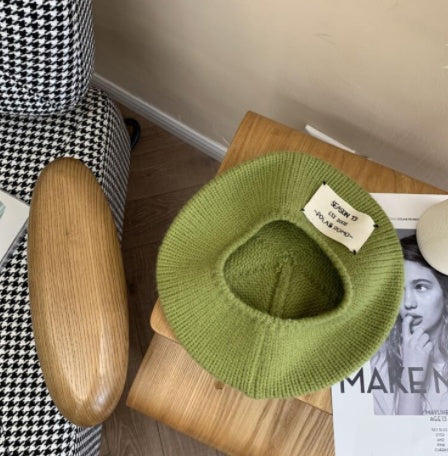 Women's Autumn And Winter Knitted Beret Warm Wool  Yuppie