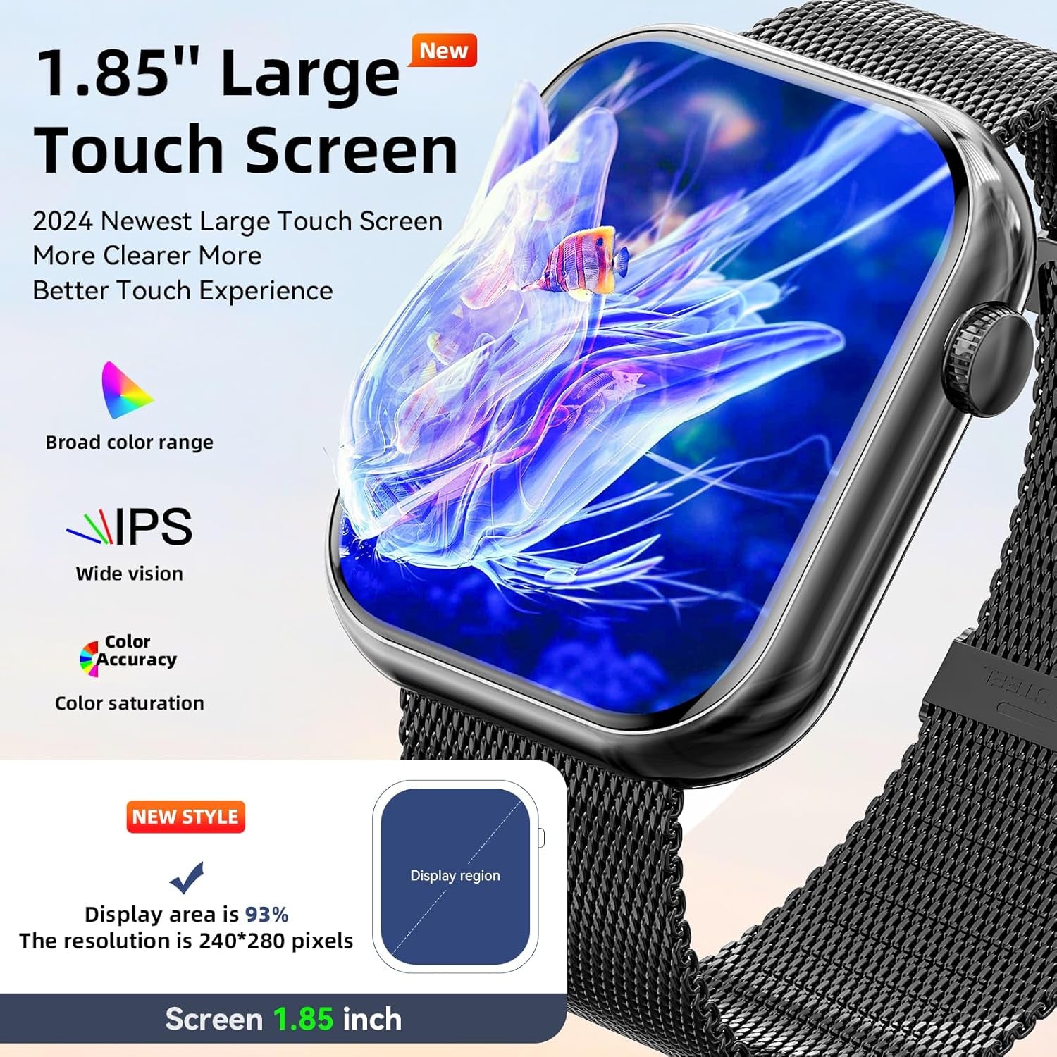 Women'S Smart Watch Bluetooth Smartwatch for Apple Iphone Ios and Android