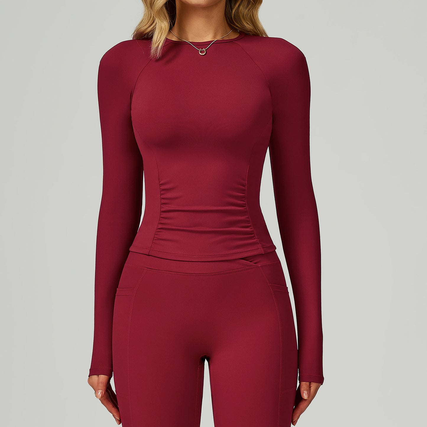Outdoor Running Workout Long Sleeve Slim-fitting Belly Contracting High-grade Sports Top