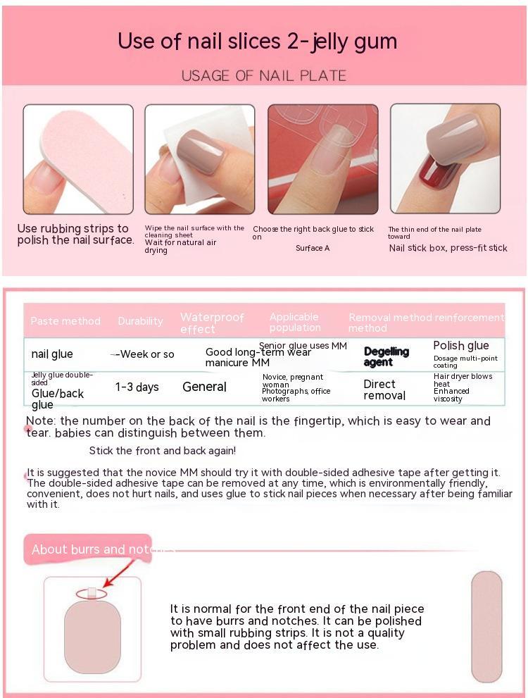 Green Ice Transparent Cows Pattern Removable Fake Nail Tip