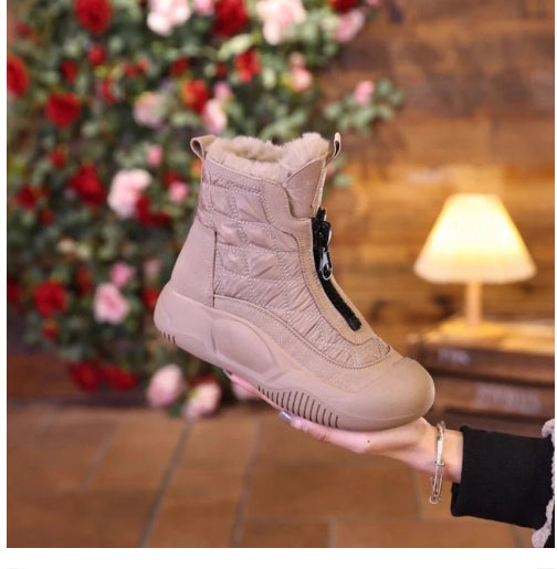 Color Matching Dr Martens Thick Bottom And Warm Keeping Leisure Fashion Snow Boots