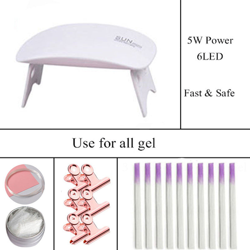 Fashion nail extension glue set fiber glass