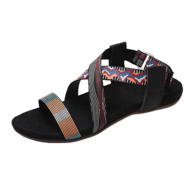 Women's Velcro Peep Toe Beach Sandals