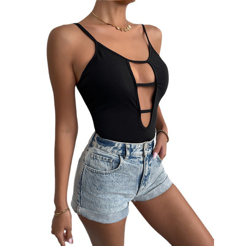 European And American Ins Sexy Hot Girl Hollow Backless Jumpsuit