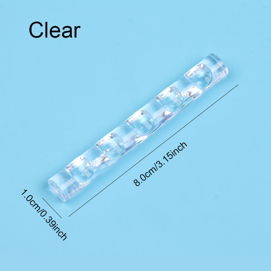 Manicure Pen Holder Acrylic Transparent Candy Color Multifunctional Color Mixing Brush Supporting Tool