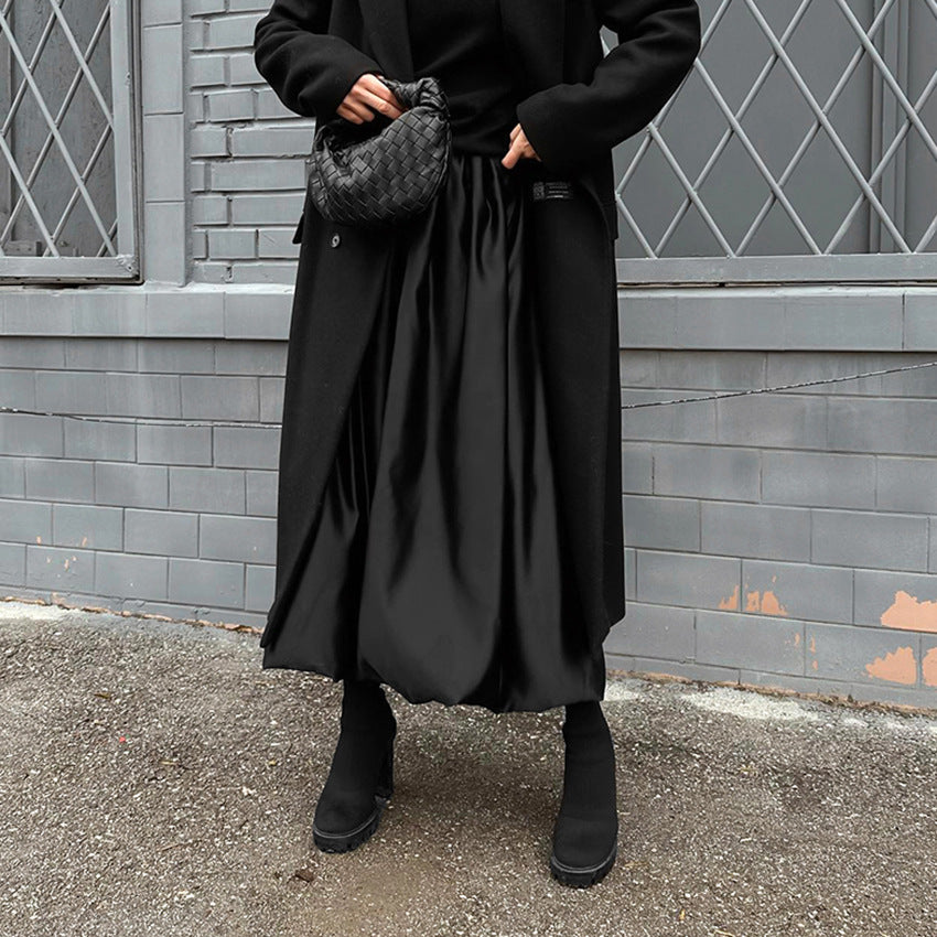 Women's Fashionable Simple Satin Dress