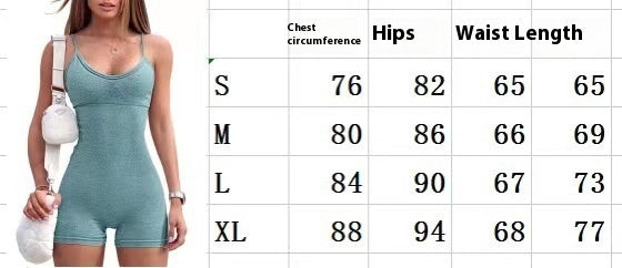 Summer Suspender Tight One-piece Shorts