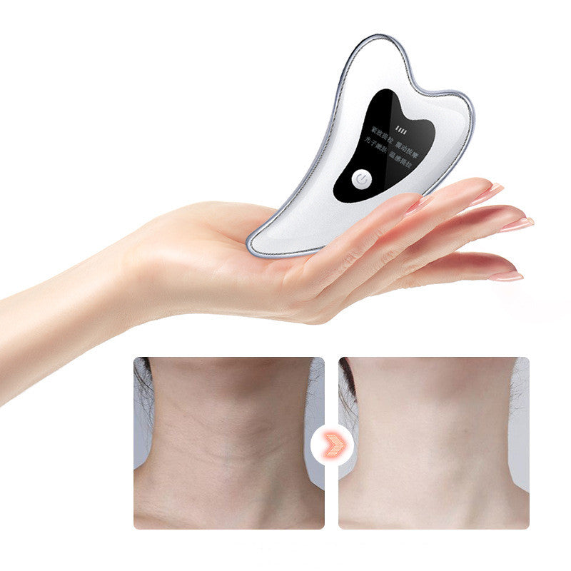Elektrisk USB Genopladelig Ansigts-Skrabe- og Krops-Guasha-Massager Rynkefjerner-bræt Skrabeværktøj Kropsmassage