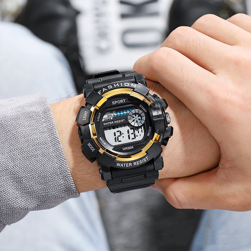 Outdoor Waterproof Sports Multifunctional Popular Luminous Men's Digital Watch