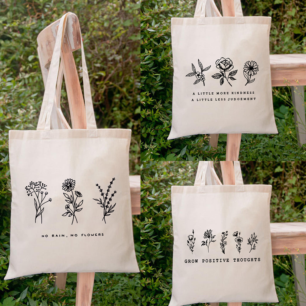 Printed Canvas Bag Shoulder Bag Student Fashion Tote Shopping Bag