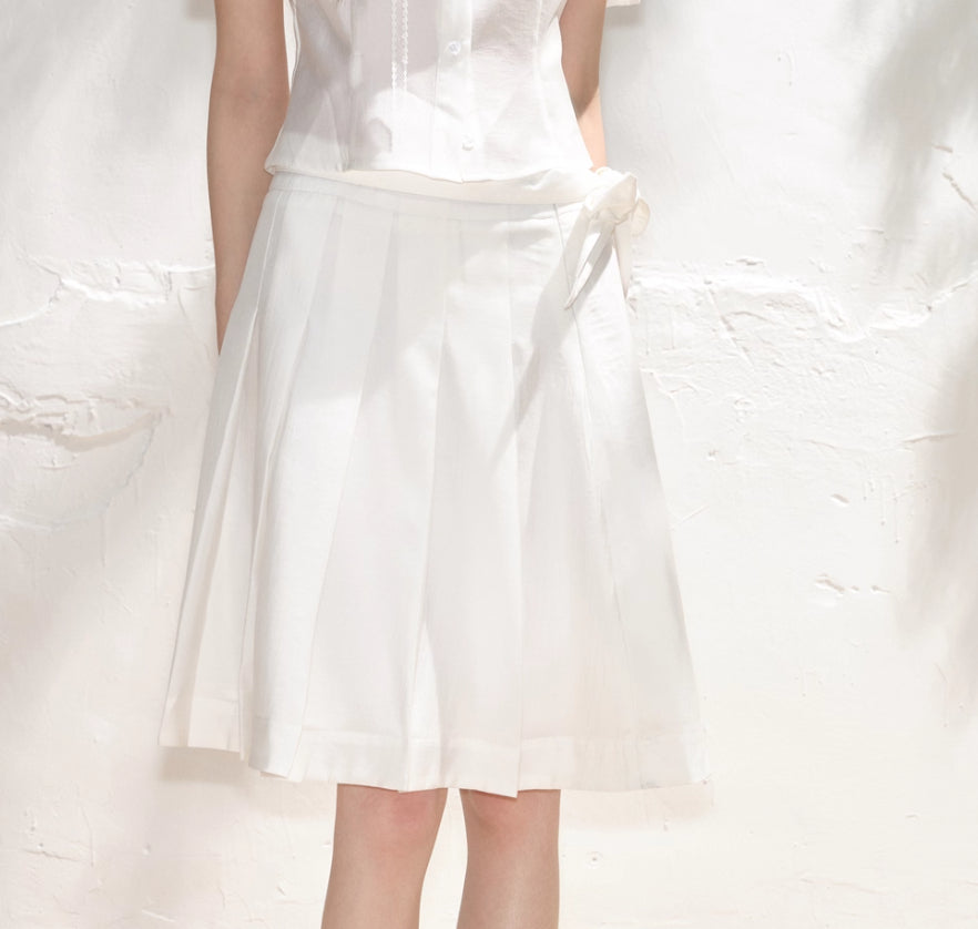 Summer Lace-up Skirt For Women All-matching A- Line Skirt