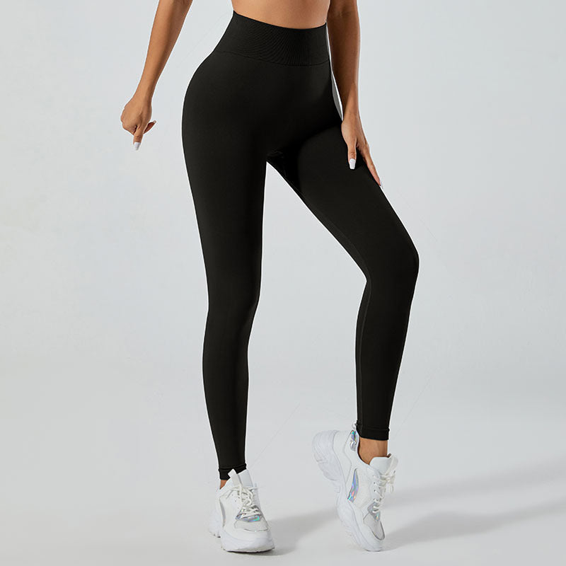 No Embarrassment Line Yoga Pants Women's High Waist Hip Lift Peach Hip Stretch Leggings
