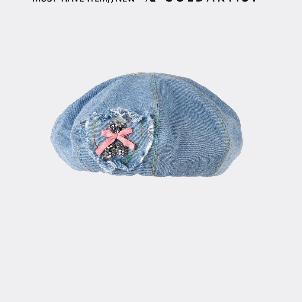 Blue Denim Beret Women's All-match Retro