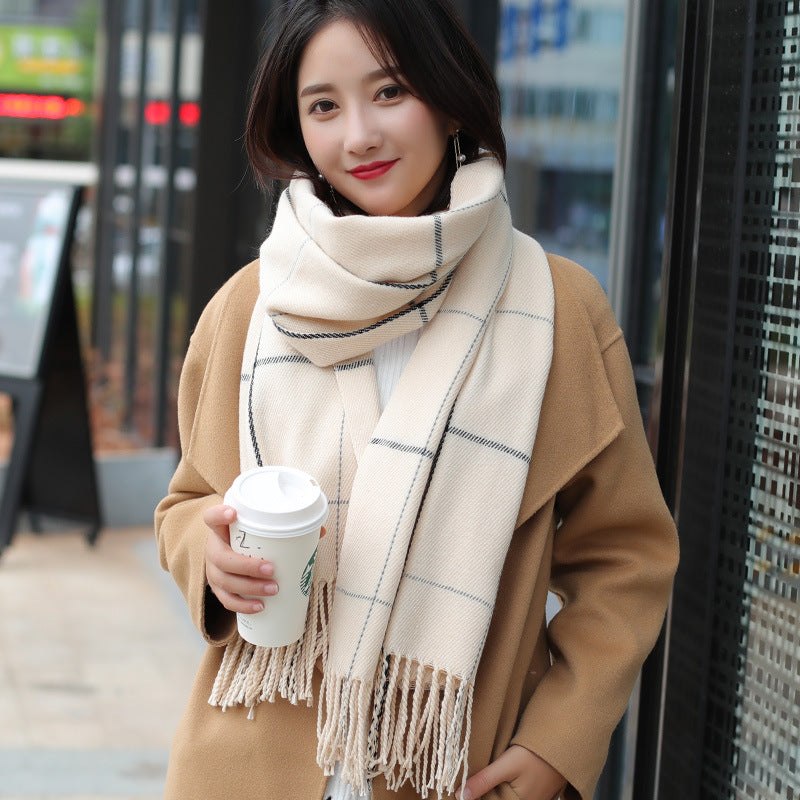 Ladies Winter Imitation Cashmere Shawl All-match Thickening