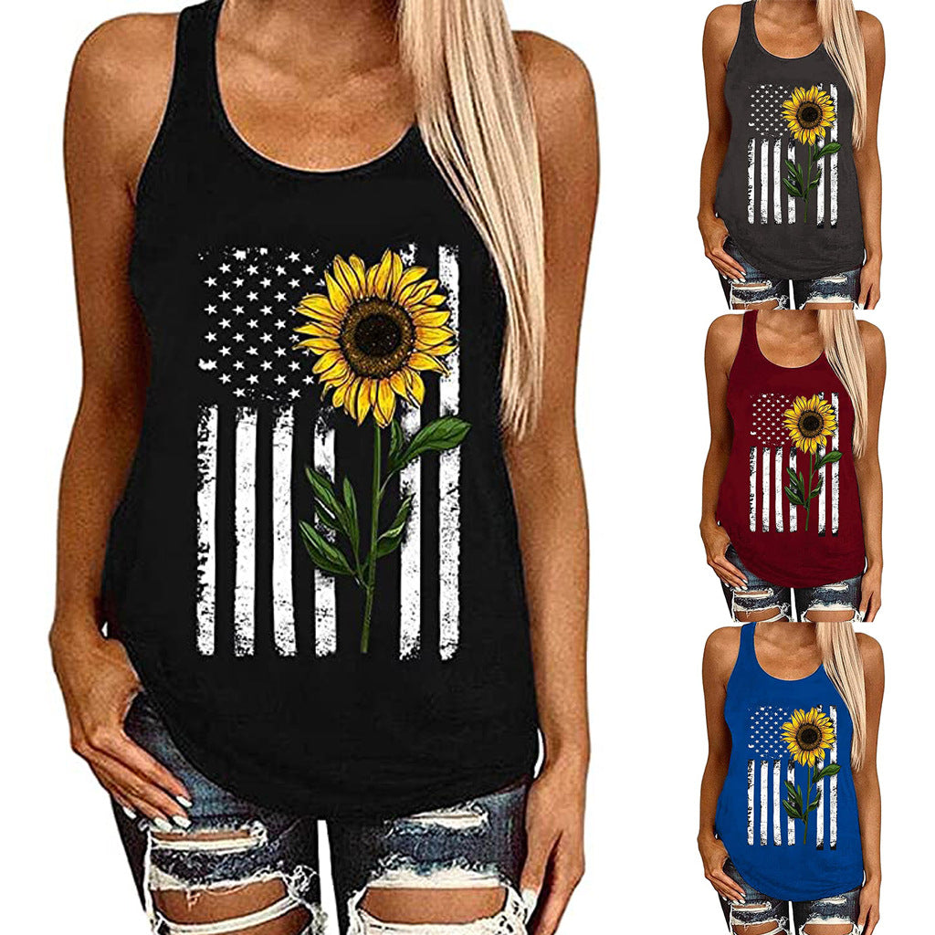 Hot Ny Nationalflag Trykt Vest T-shirt