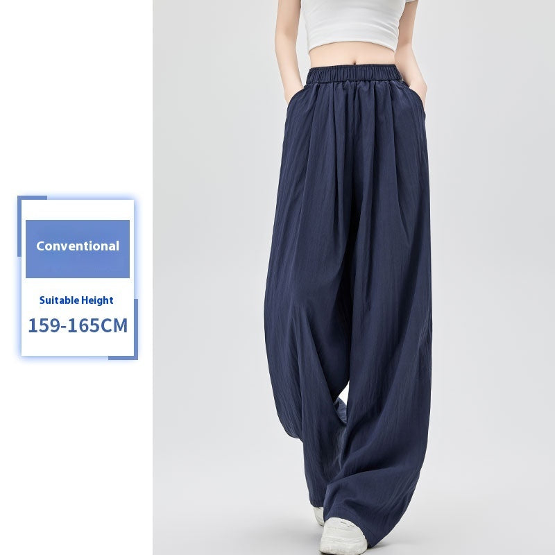 Women's Summer Thin High Waist Loose Casual Wide Leg Pants