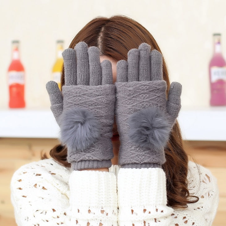 Hair ball finger refers to multi-function touch screen gloves