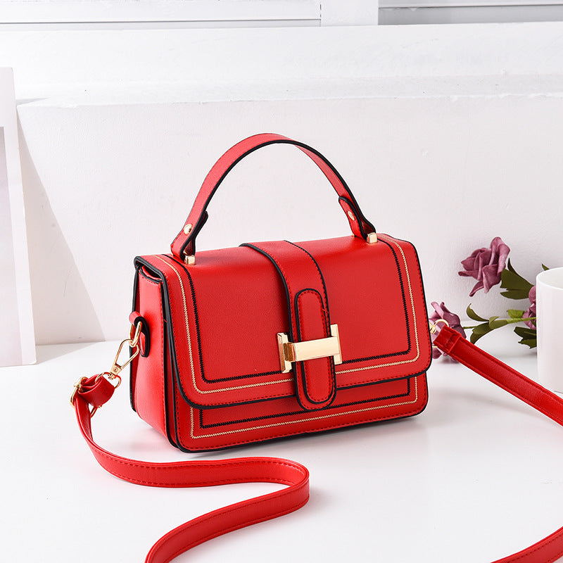 Female Foreign Style Crossbody Bag Korean Version One Shoulder Feeling Small Square