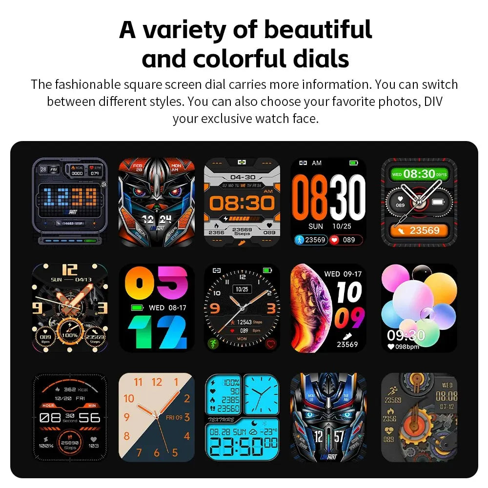 OCEAN PRO Smart Watch Health and Sports Monitoring Smart Notification Smart Watch Men Compatible with IOS and Android