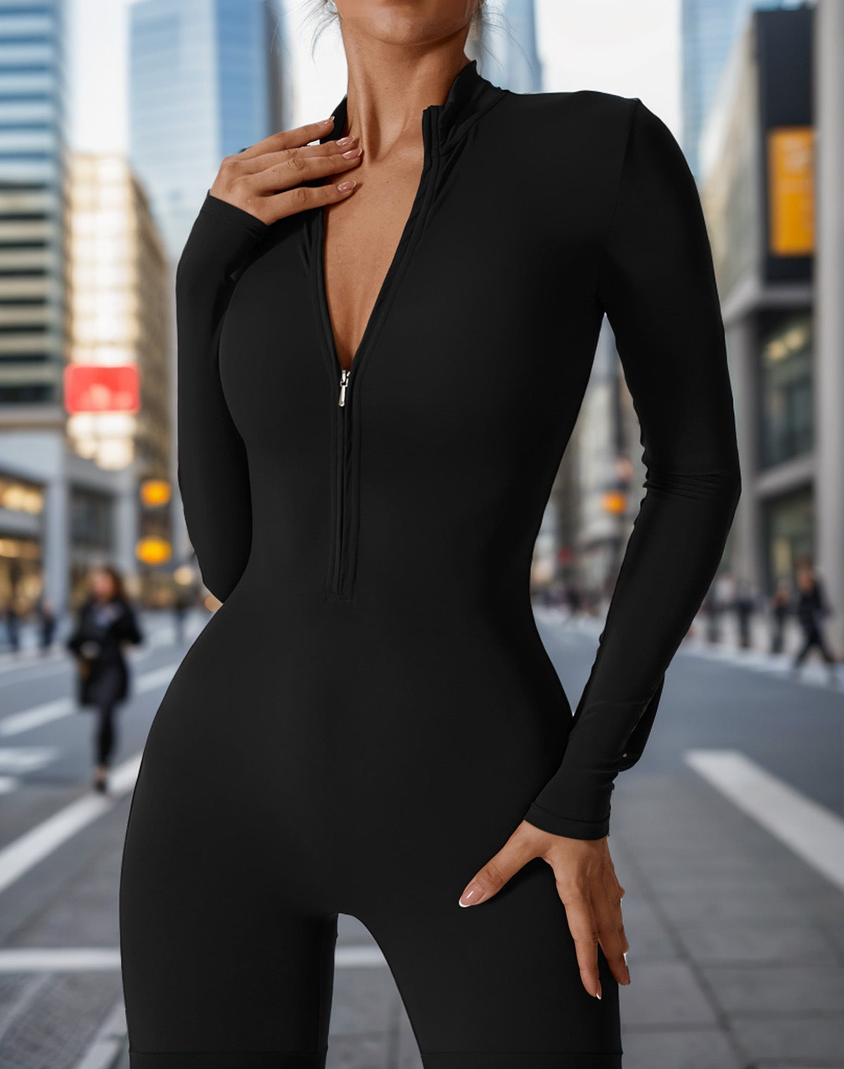 Hip Raise Skinny One-piece Workout Clothes For Women