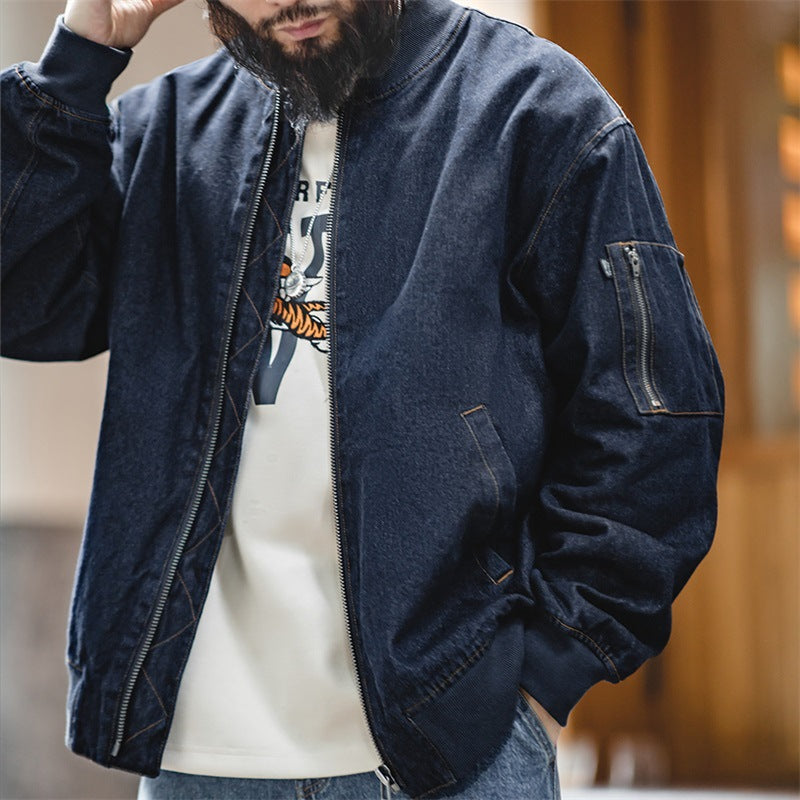 American Retro Denim Pilot Jacket Denim Coat
