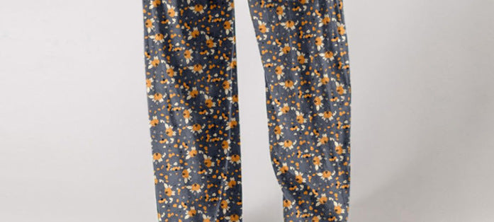 Printed Overalls With Pleated Pockets
