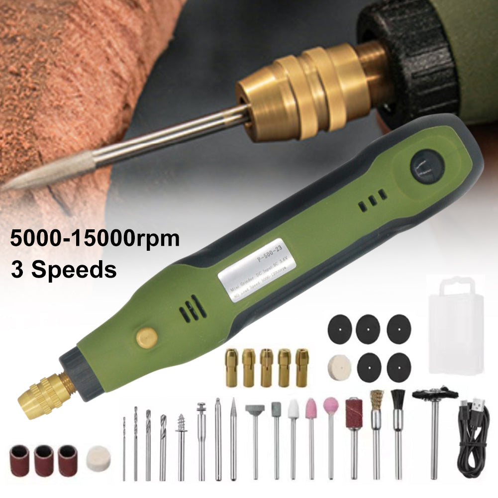 New USB Rechargeable Speed Control Mini Electric Sharpening Pen Set