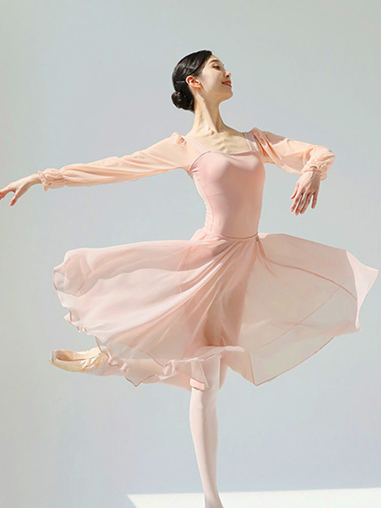 Ballet Practice Clothes Dancing Dress Gym Outfit Veil Skirt Skirt