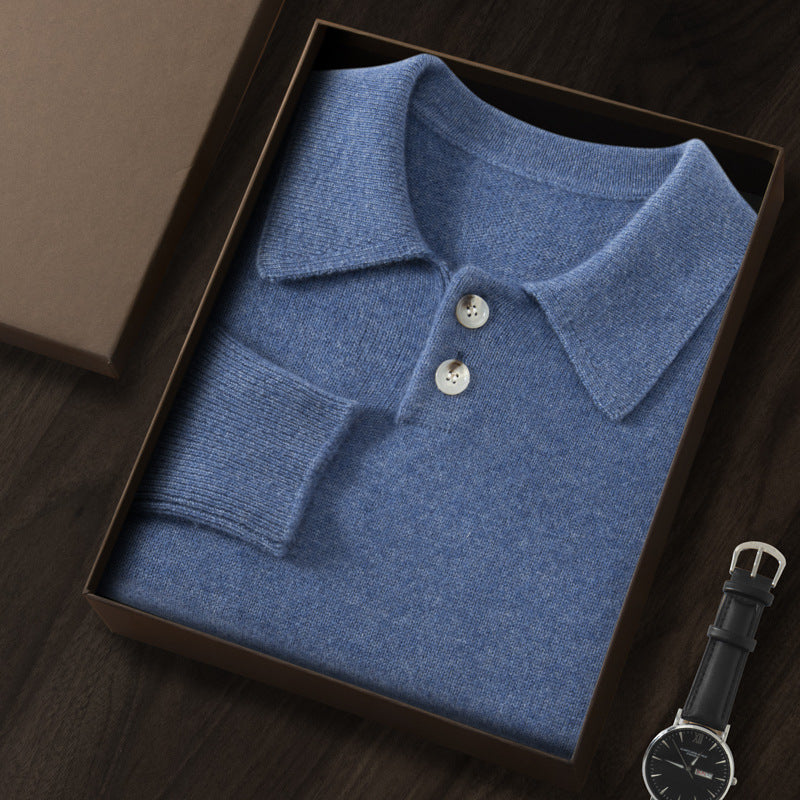 Men's Knitted Autumn And Winter Leisure Long Sleeve Pullover Top