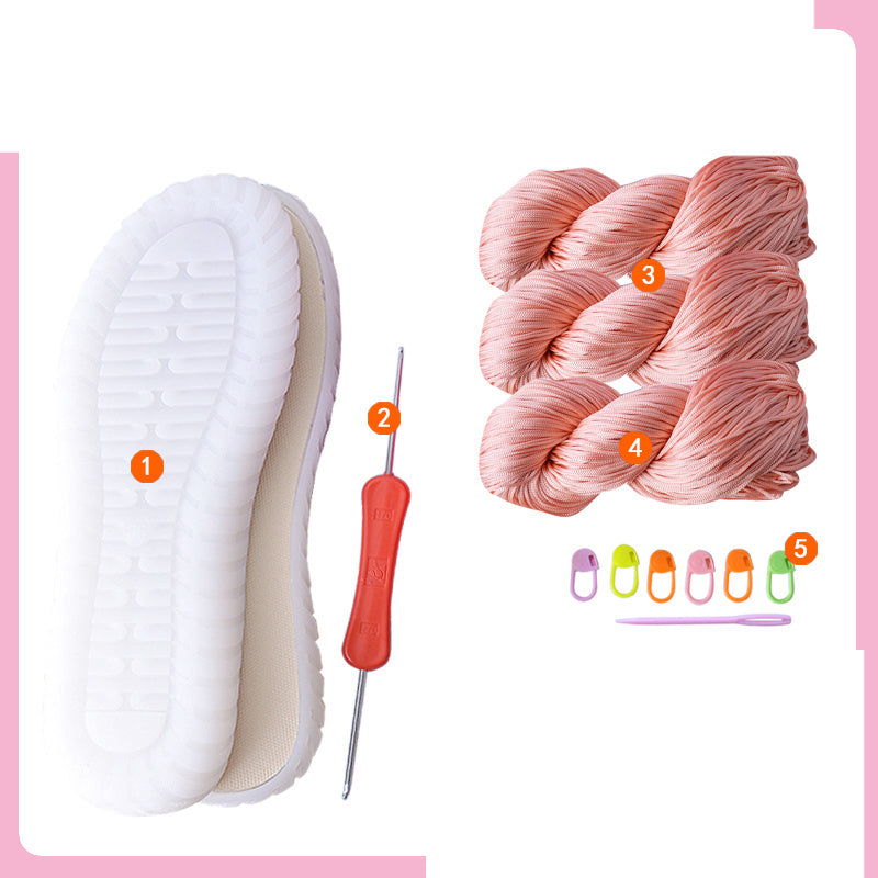 Handwoven Hollow Thread Crystal Sole Bean Shoe Material Bag