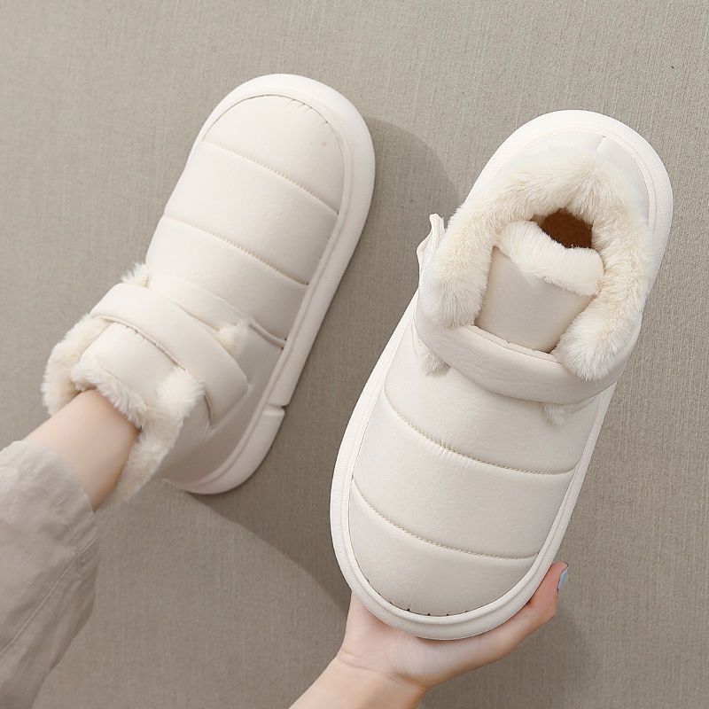 ShoesThick Soled Lovers' Indoor Bag Heel Velvet Home Moon Shoes