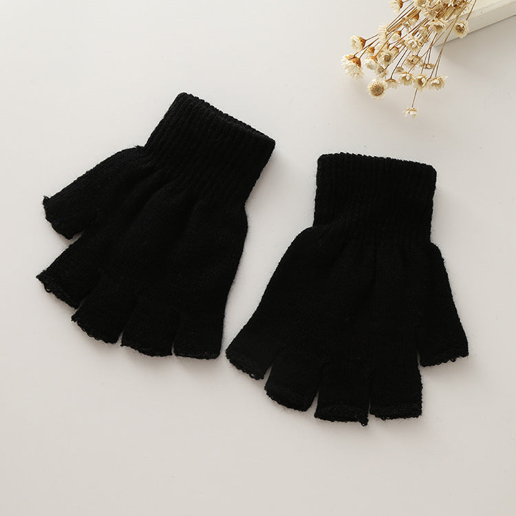 Solid Color Magic Gloves Warm Dew Finger Plush