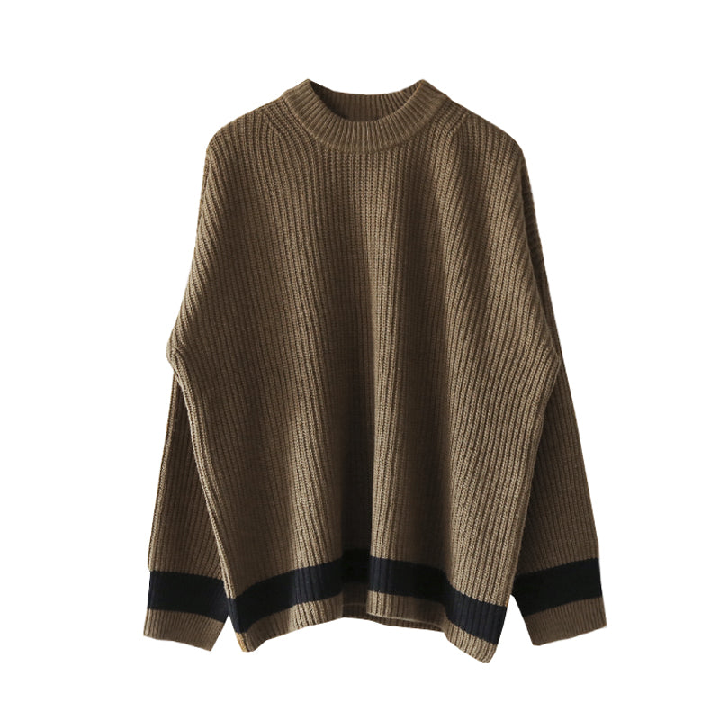 Winter Round Neck Sweater Men's Thick Section
