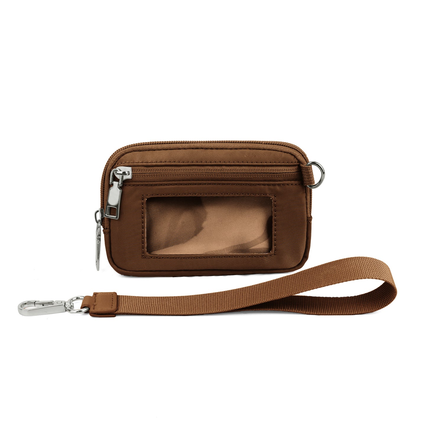 Transparent PVC Card Bag Wrist Bag Portable Bank Card Change Purse