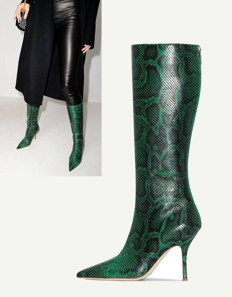 Women's High Boots But Pointy Toe Stiletto Heel