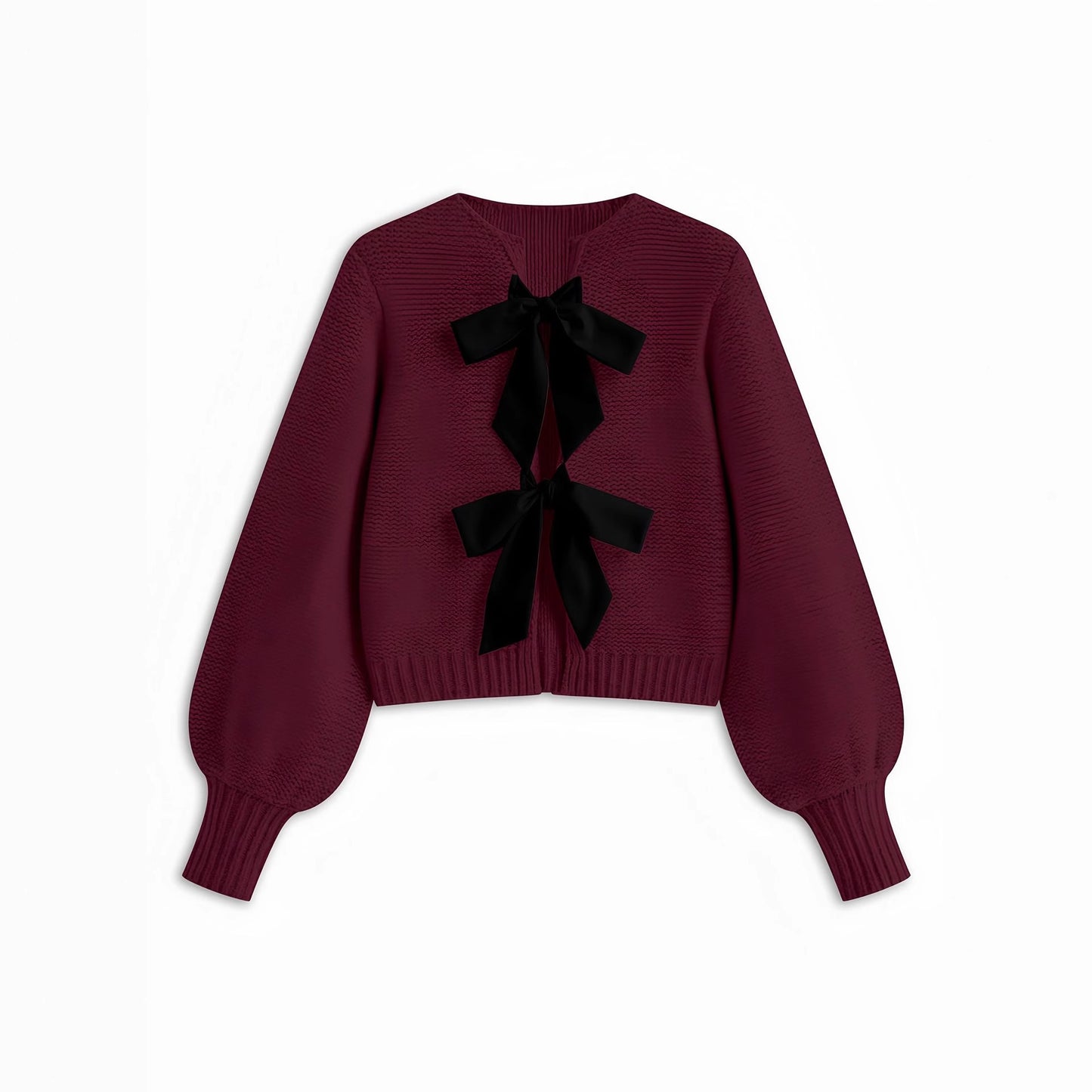 Womens Polyester Long-sleeved Knitted Sweater