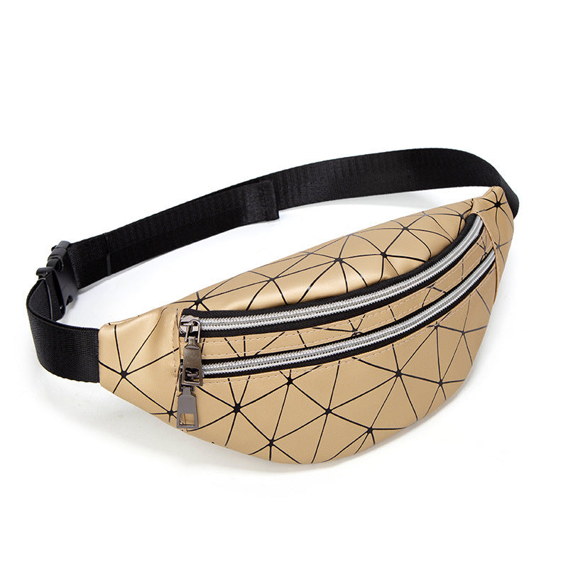 Lingge Personality Chest Bag Double Pocket Shell-shaped Shoulder Waist