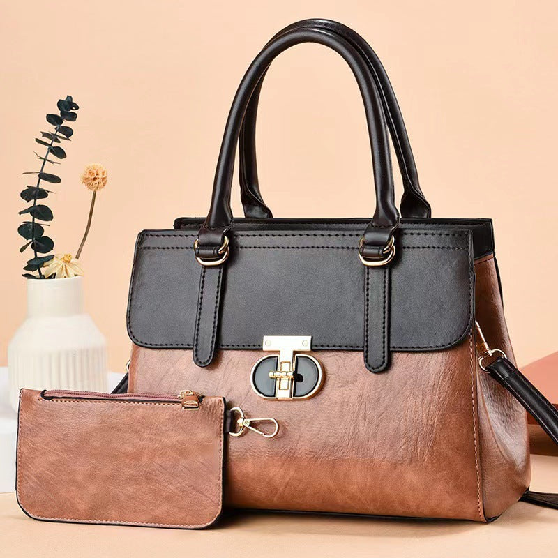 Two-piece Set Premium-feel Shoulder  Smaller Coordinating Bag