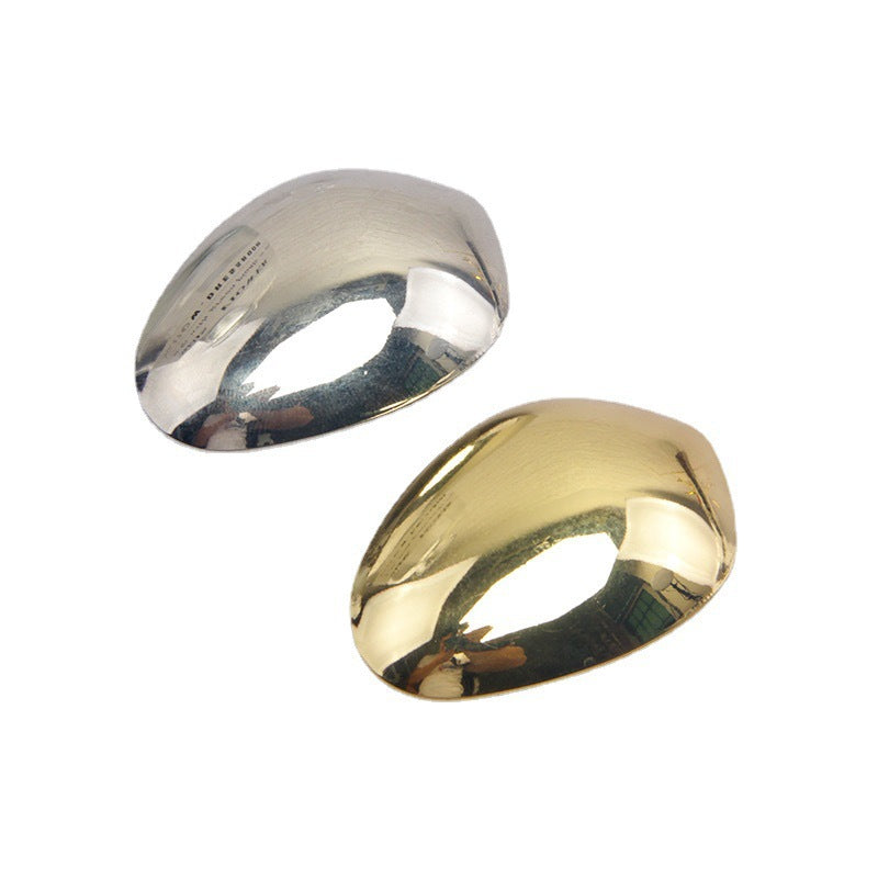 Europæisk og amerikansk mode metal æggeskal hårstyling minimalistisk design ovalt skjold fjederclips til hår