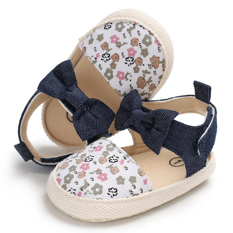Summer Spring And Autumn New 0-1 Baby Girl Princess Shoes Soft Sole Shoes Non-slip Baby Toddler Shoes