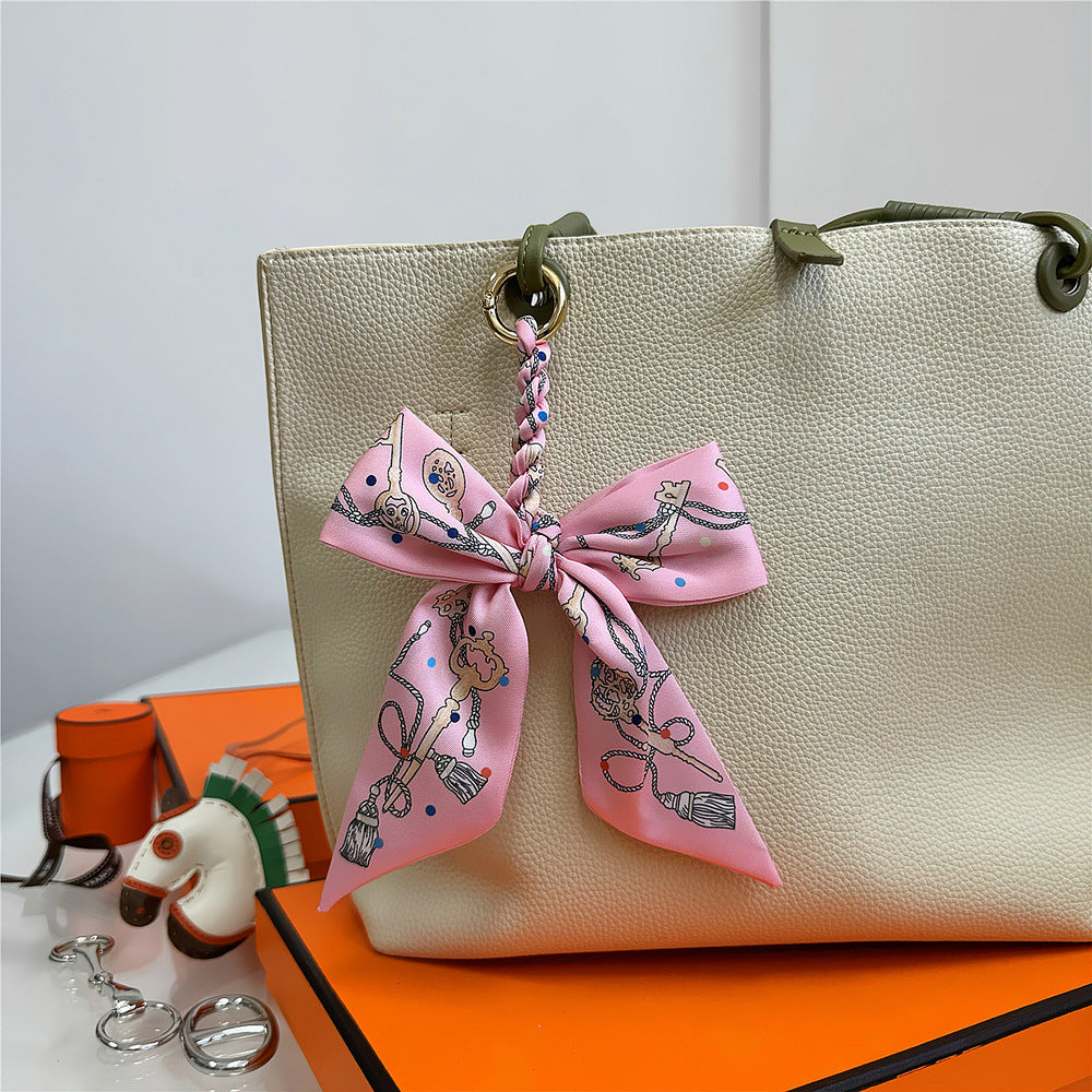 Women's Polyester Bag Decorative Scarf Pendant