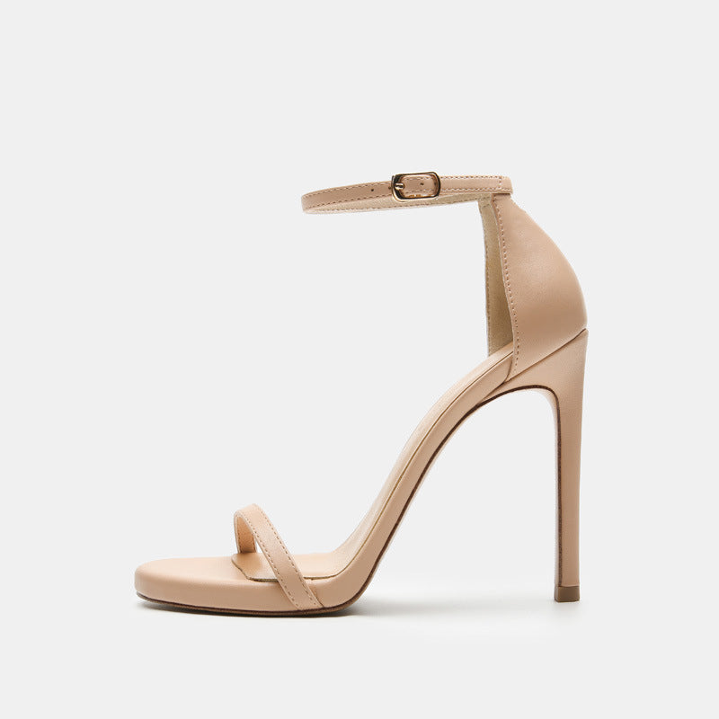 Stiletto Nude Color 12cm Platform High-heel Sandals