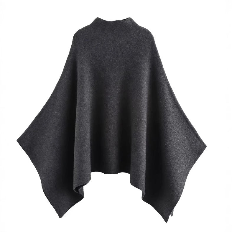 Women's Fashionable Asymmetric Knitted Cape