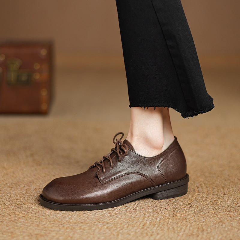 British Style Lace-up Leather Shoes