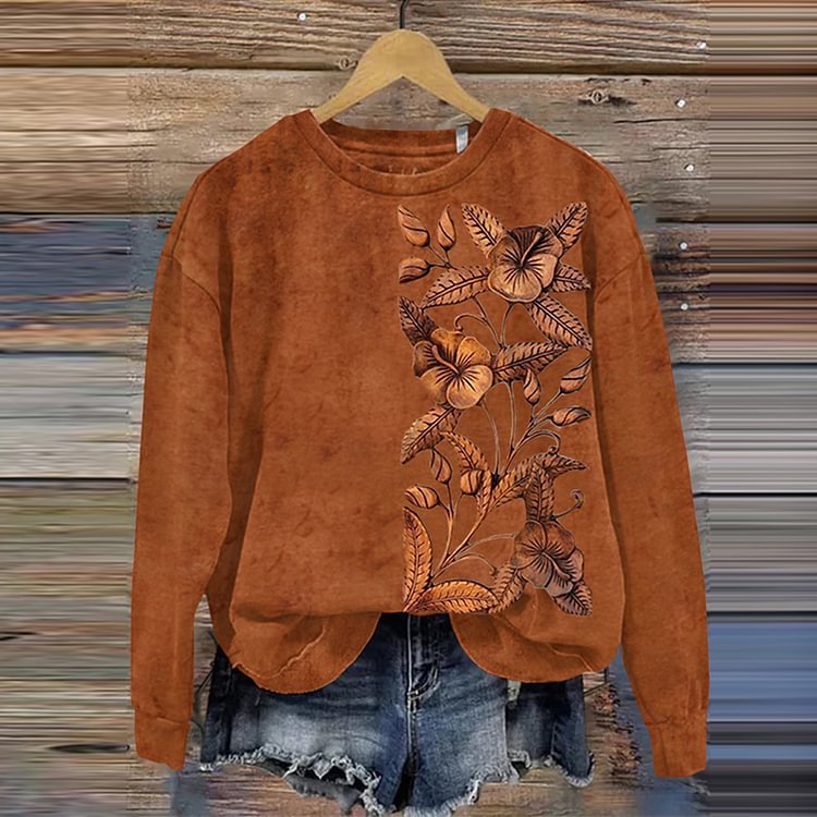 Long Sleeve Art 3D Printed All-matching Women's Sweater